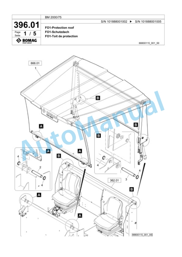 Bomag BM 2000-75 Cold Milling Planer Spare Parts Catalogue 00824741 5 Bomag BM 2000-75 Cold Milling Planer Spare Parts Catalogue 00824741-5