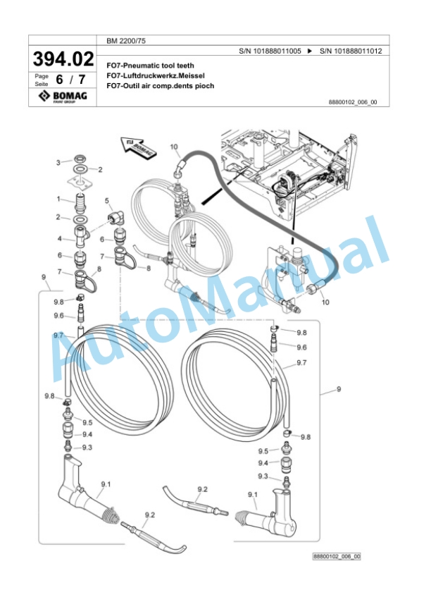 Bomag BM 2000-75 Cold Milling Planer Spare Parts Catalogue 00824801 4 Bomag BM 2000-75 Cold Milling Planer Spare Parts Catalogue 00824801-4