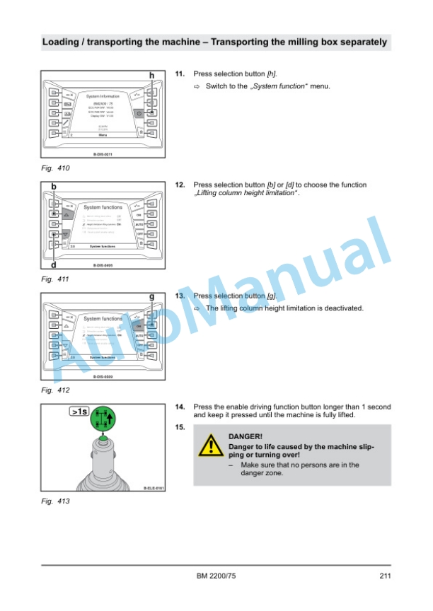 Bomag BM 2200-75 Cold Planer Operating and Maintenance Instructions 00820166 3 Bomag BM 2200-75 Cold Planer Operating and Maintenance Instructions 00820166 - Image 3
