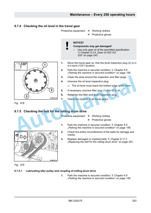 Bomag BM 2200-75 Cold Planer Operating and Maintenance Instructions 00820166 5 Bomag BM 2200-75 Cold Planer Operating and Maintenance Instructions 00820166 - Image 5