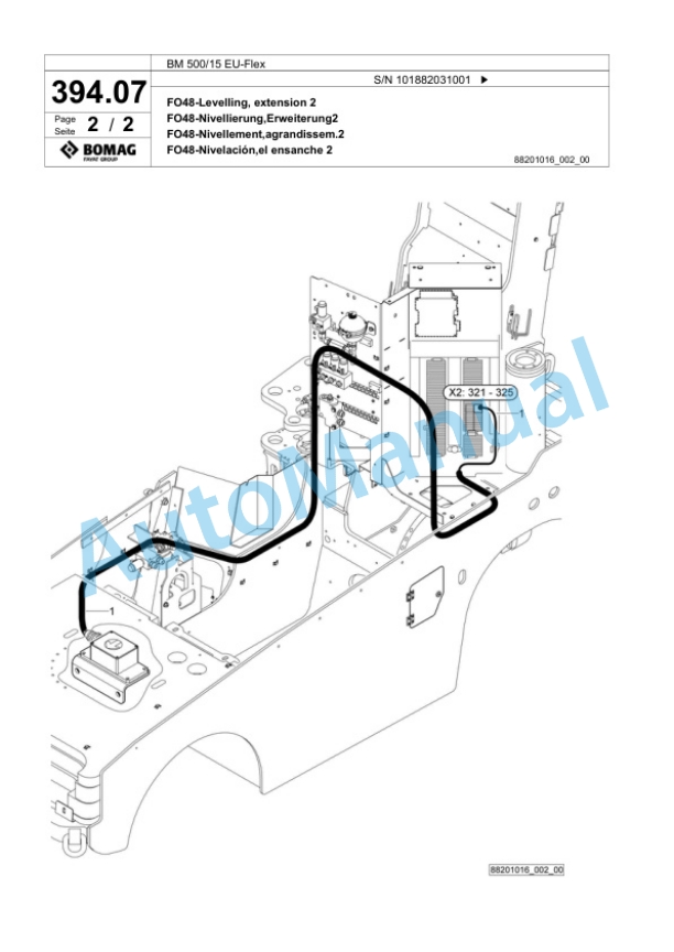Bomag BM 500-15 EU-Flex Cold Milling Planer Spare Parts Catalogue 00824539 2 Bomag BM 500-15 EU-Flex Cold Milling Planer Spare Parts Catalogue 00824539-2