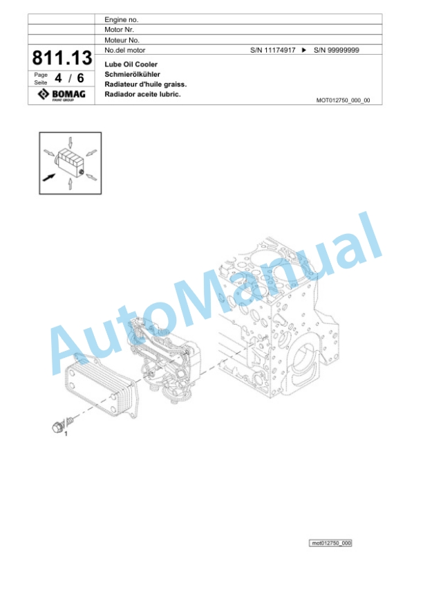Bomag BM 500-15 EU-Flex Cold Milling Planer Spare Parts Catalogue 00824539 3 Bomag BM 500-15 EU-Flex Cold Milling Planer Spare Parts Catalogue 00824539-3