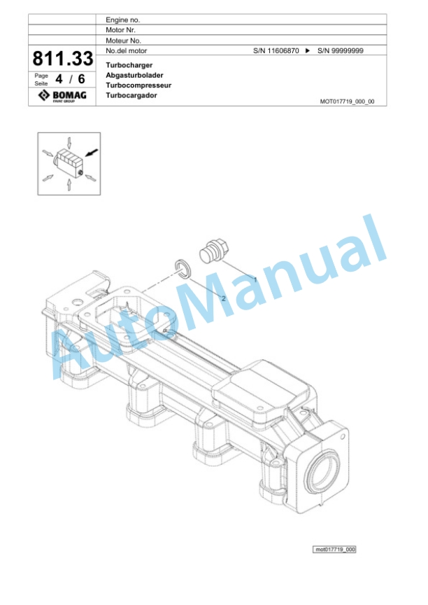 Bomag BM 500-15 EU-Flex Cold Milling Planer Spare Parts Catalogue 00824539 4 Bomag BM 500-15 EU-Flex Cold Milling Planer Spare Parts Catalogue 00824539-4