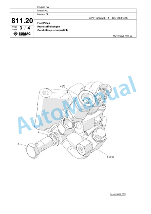 Bomag BM 500-15 Tier3 EDG Cold Milling Planer Spare Parts Catalogue 00825161 4 Bomag BM 500-15 Tier3 EDG Cold Milling Planer Spare Parts Catalogue 00825161-4