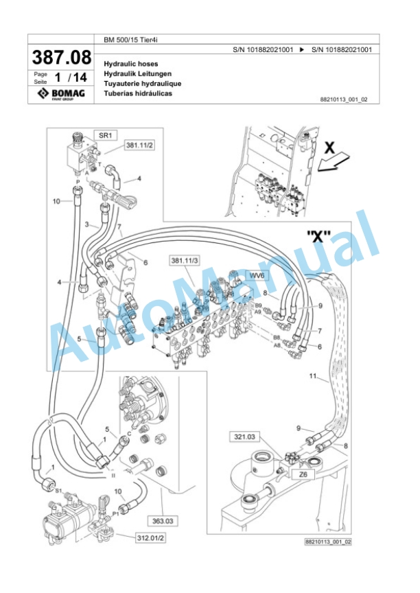 Bomag BM 500-15 Tier4i Cold Milling Planer Spare Parts Catalogue 00824553 2 Bomag BM 500-15 Tier4i Cold Milling Planer Spare Parts Catalogue 00824553-2