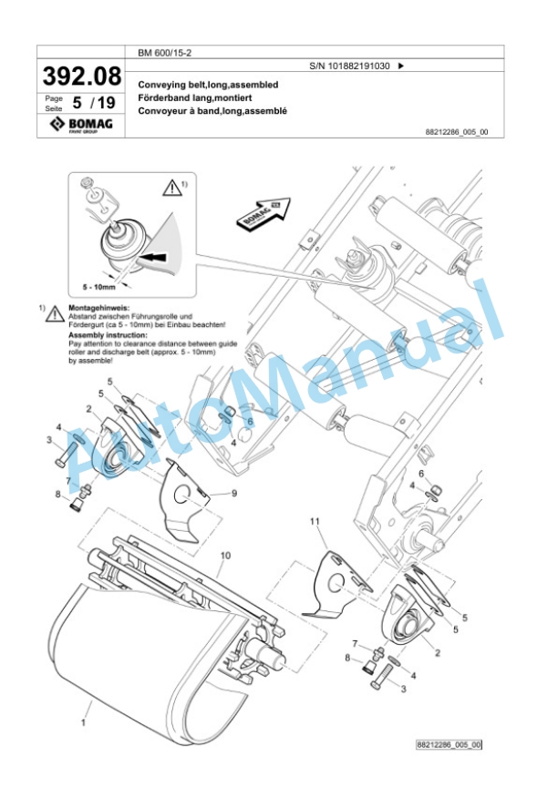 Bomag BM 600-15-2 Cold Milling Planer Spare Parts Catalogue 00826479 2 Bomag BM 600-15-2 Cold Milling Planer Spare Parts Catalogue 00826479-2