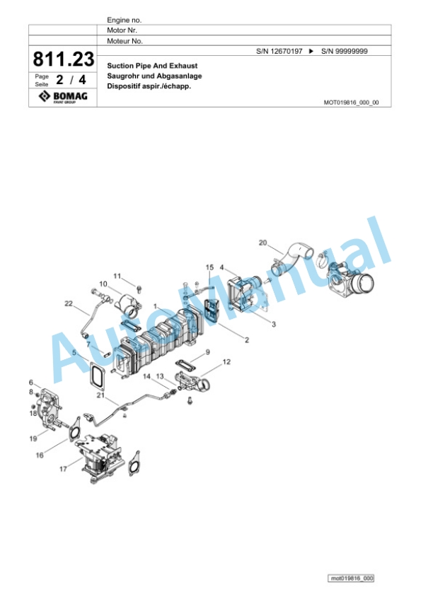 Bomag BM 600-15-2 Cold Milling Planer Spare Parts Catalogue 00826483 5 Bomag BM 600-15-2 Cold Milling Planer Spare Parts Catalogue 00826483-5
