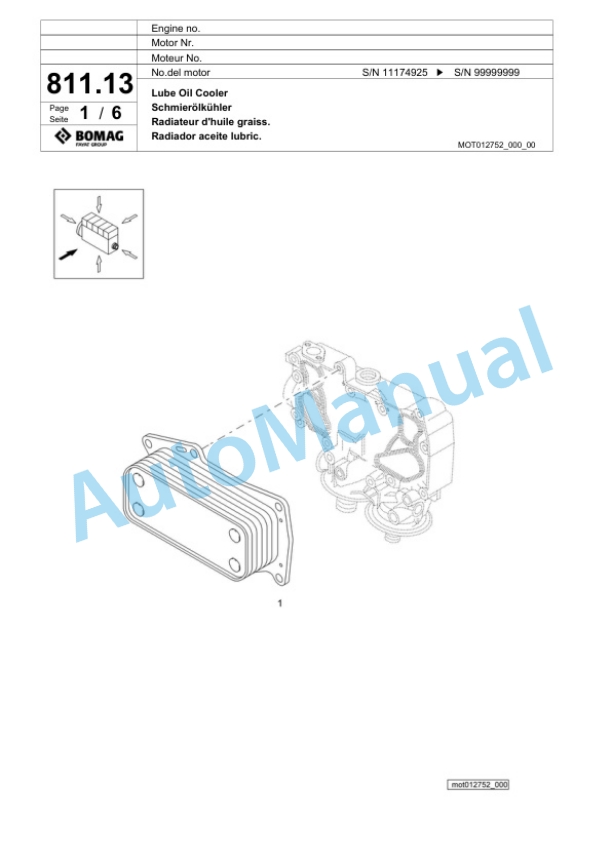 Bomag BM 600-15 EU-Flex Cold Milling Planer Spare Parts Catalogue 00824943 3 Bomag BM 600-15 EU-Flex Cold Milling Planer Spare Parts Catalogue 00824943-3