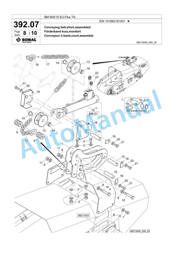 Bomag BM 600-15 EU-Flex T4i Cold Milling Planer Spare Parts Catalogue 00825065 2 Bomag BM 600-15 EU-Flex T4i Cold Milling Planer Spare Parts Catalogue 00825065-2