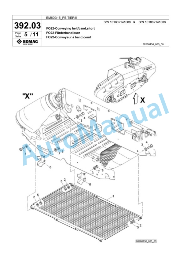 Bomag BM 600-15-PB TIER4I Cold Milling Planer Spare Parts Catalogue 00824745 2 Bomag BM 600-15-PB TIER4I Cold Milling Planer Spare Parts Catalogue 00824745-2