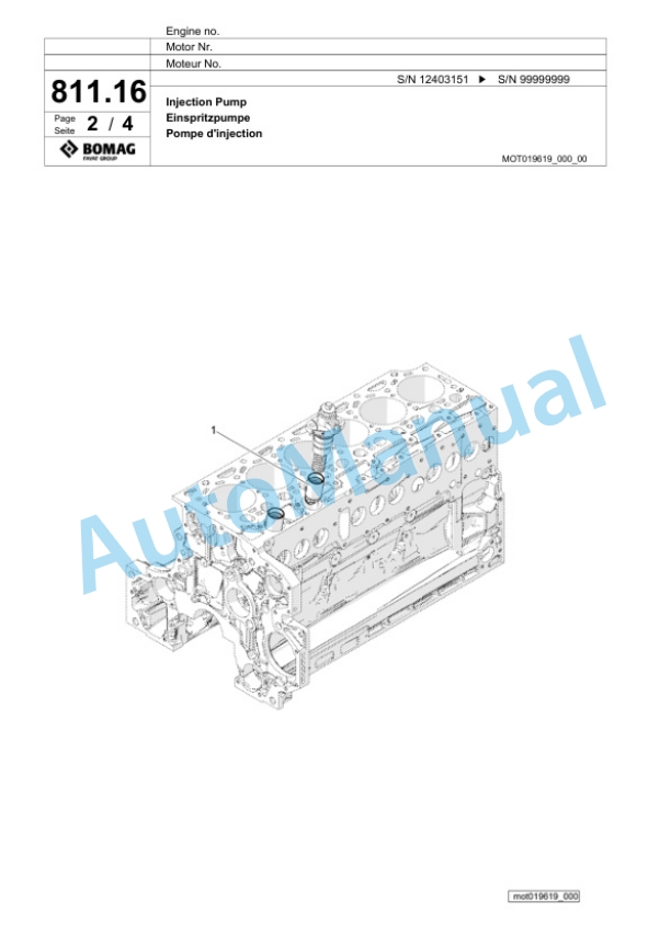 Bomag BM 600-15 Stage V Cold Milling Planer Spare Parts Catalogue 00825887 5 Bomag BM 600-15 Stage V Cold Milling Planer Spare Parts Catalogue 00825887-5