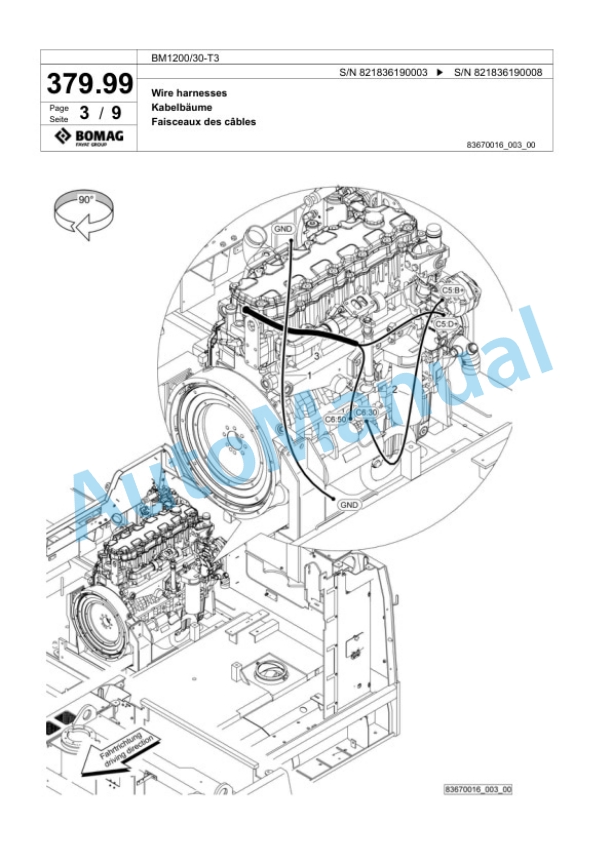 Bomag BM1200-30-T3 Cold Milling Planer Spare Parts Catalogue 00818427 2 Bomag BM1200-30-T3 Cold Milling Planer Spare Parts Catalogue 00818427-2
