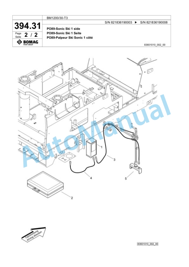 Bomag BM1200-30-T3 Cold Milling Planer Spare Parts Catalogue 00818427 4 Bomag BM1200-30-T3 Cold Milling Planer Spare Parts Catalogue 00818427-4