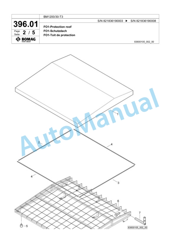 Bomag BM1200-30-T3 Cold Milling Planer Spare Parts Catalogue 00818427 5 Bomag BM1200-30-T3 Cold Milling Planer Spare Parts Catalogue 00818427-5