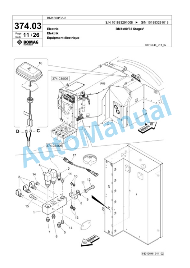 Bomag BM1300-35-2 Cold Milling Planer Spare Parts Catalogue 00826487 2 Bomag BM1300-35-2 Cold Milling Planer Spare Parts Catalogue 00826487-2