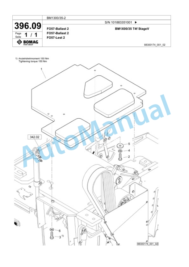Bomag BM1300-35-2 Cold Milling Planer Spare Parts Catalogue 00826499 4 Bomag BM1300-35-2 Cold Milling Planer Spare Parts Catalogue 00826499-4