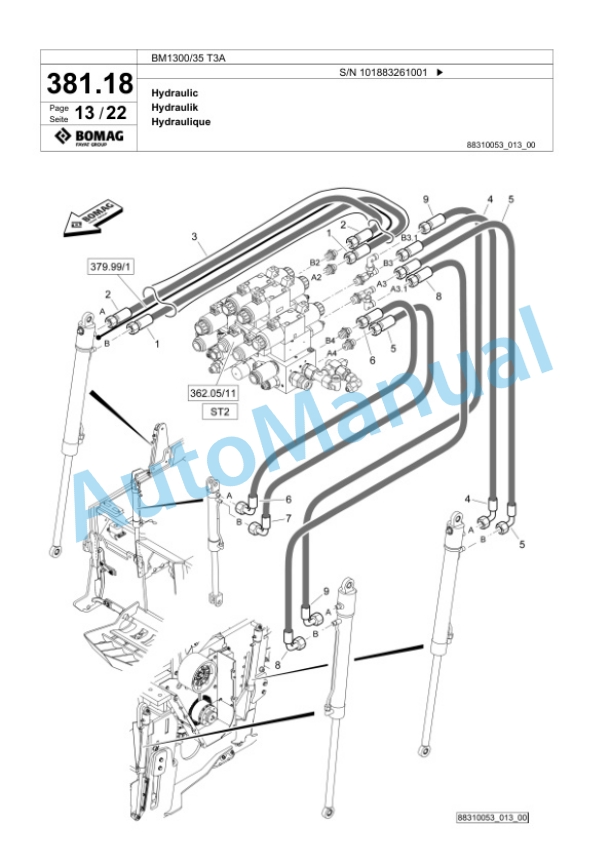 Bomag BM1300-35 T3A Cold Milling Planer Spare Parts Catalogue 00826163 2 Bomag BM1300-35 T3A Cold Milling Planer Spare Parts Catalogue 00826163-2