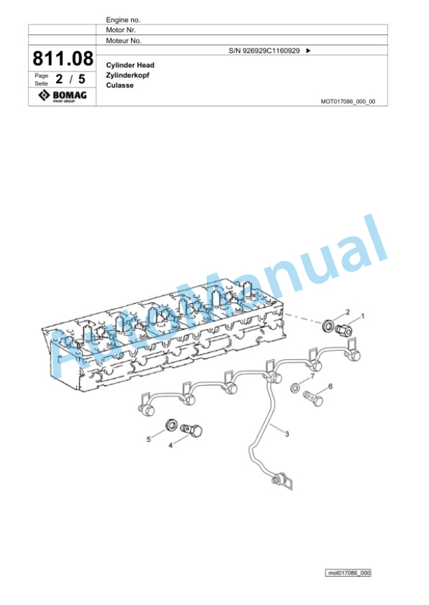 Bomag BM1300-35 T3A Cold Milling Planer Spare Parts Catalogue 00826163 5 Bomag BM1300-35 T3A Cold Milling Planer Spare Parts Catalogue 00826163-5