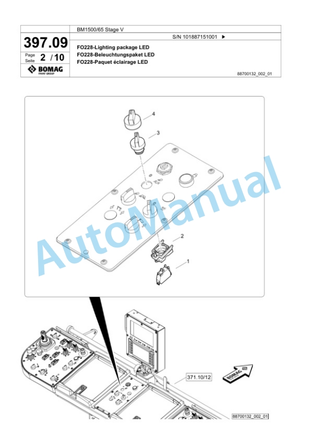 Bomag BM1500-65 Stage V Cold Milling Planer Spare Parts Catalogue 00826471 4 Bomag BM1500-65 Stage V Cold Milling Planer Spare Parts Catalogue 00826471-4