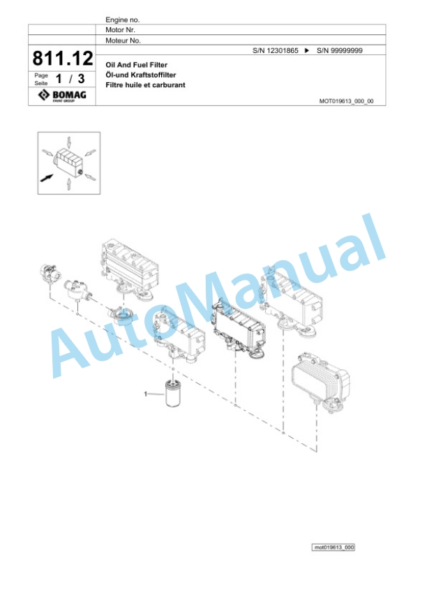 Bomag BM600-15-TIER4F Cold Milling Planer Spare Parts Catalogue 00825151 3 Bomag BM600-15-TIER4F Cold Milling Planer Spare Parts Catalogue 00825151-3