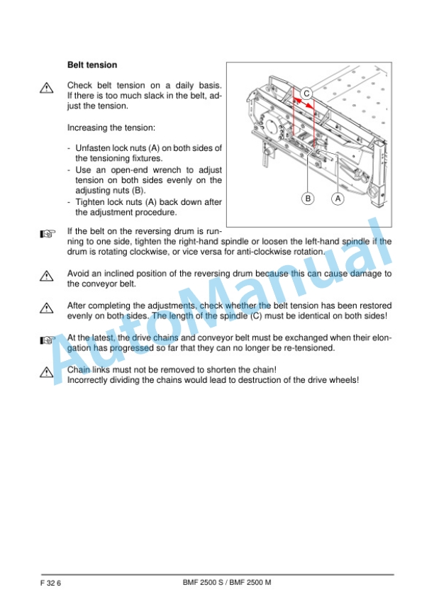 Bomag BMF 2500 S, BMF 2500 M Feeder Operating and Maintenance Instructions 00890004 4 Bomag BMF 2500 S, BMF 2500 M Feeder Operating and Maintenance Instructions 00890004-4