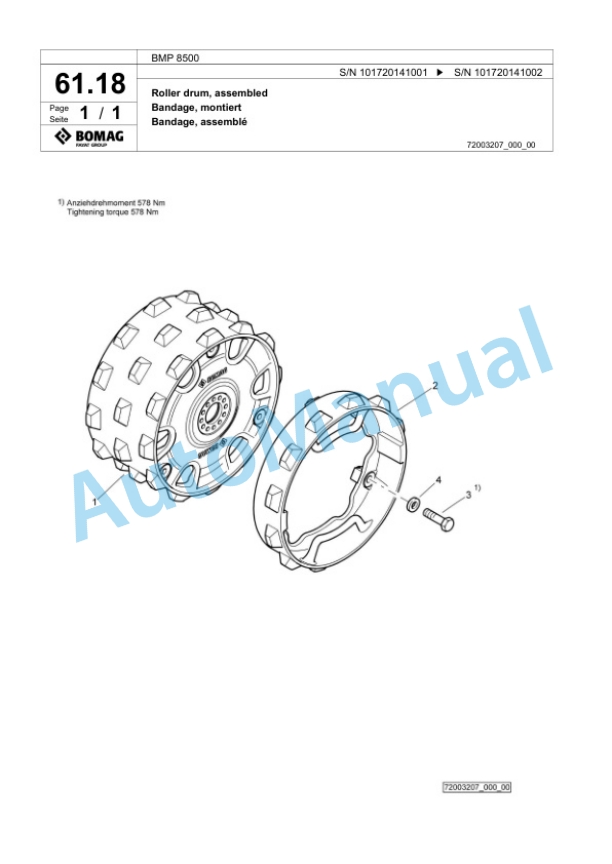 Bomag BMP 8500 Multi Purpose Compactor Spare Parts Catalogue 00825737 2 Bomag BMP 8500 Multi Purpose Compactor Spare Parts Catalogue 00825737-2