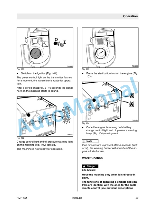 Alternative view of Bomag BMP 851 Multi Purpose Compactor Operating and Maintenance Instructions 00811141