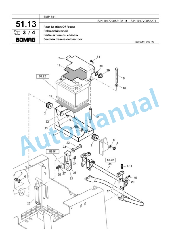 Bomag BMP 851 Multi Purpose Compactor Spare Parts Catalogue 00817959 2 Bomag BMP 851 Multi Purpose Compactor Spare Parts Catalogue 00817959-2