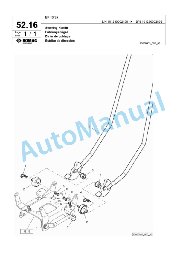 Bomag BP 10-35 Vibratory Plate Compactor Spare Parts Catalogue 00824063 3 Bomag BP 10-35 Vibratory Plate Compactor Spare Parts Catalogue 00824063-3