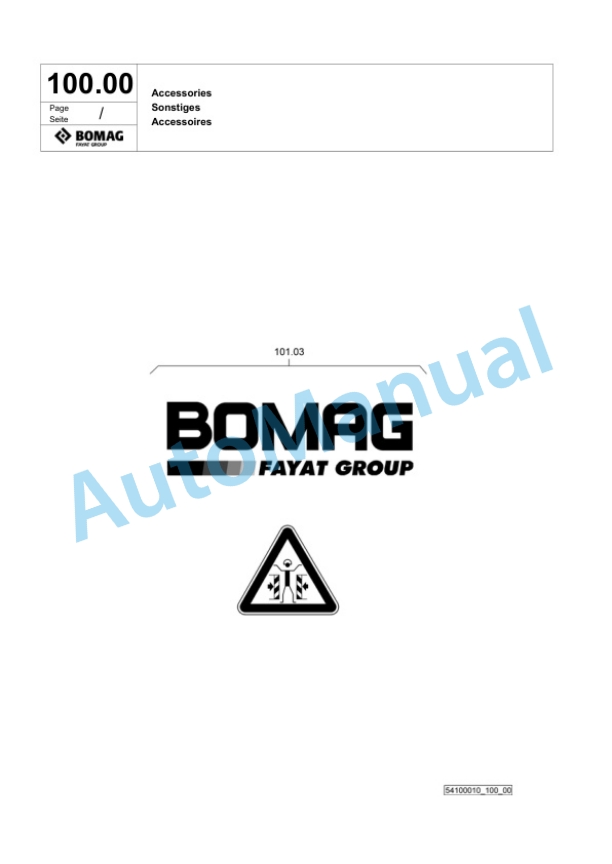 Bomag BP 10-35 Vibratory Plate Compactor Spare Parts Catalogue 00824607 3 Bomag BP 10-35 Vibratory Plate Compactor Spare Parts Catalogue 00824607-3