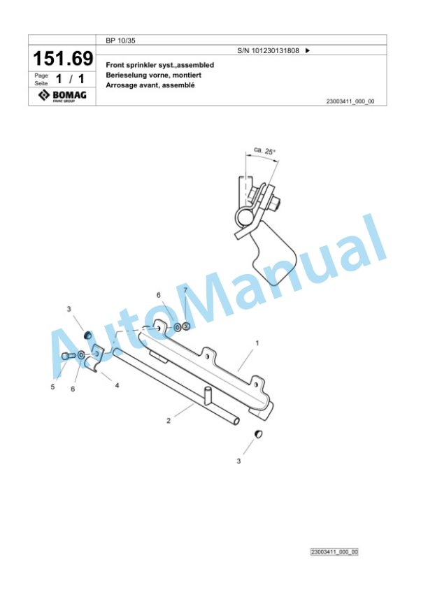 Bomag BP 10-35 Vibratory Plate Compactor Spare Parts Catalogue 00824607 5 Bomag BP 10-35 Vibratory Plate Compactor Spare Parts Catalogue 00824607-5
