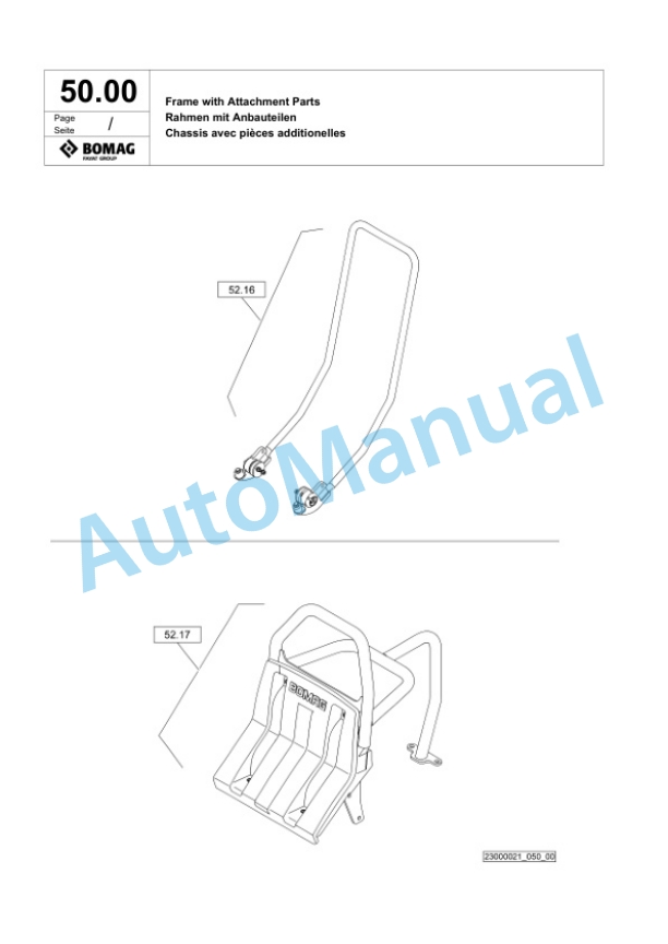 Bomag BP 10-35 Vibratory Plate Compactor Spare Parts Catalogue 00825021 2 Bomag BP 10-35 Vibratory Plate Compactor Spare Parts Catalogue 00825021-2