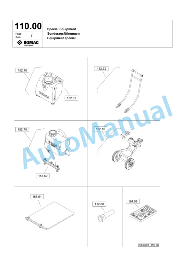 Bomag BP 10-35 Vibratory Plate Compactor Spare Parts Catalogue 00825679 4 Bomag BP 10-35 Vibratory Plate Compactor Spare Parts Catalogue 00825679-4