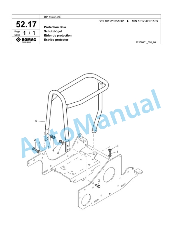 Bomag BP 10-36-2E Vibratory Plate Compactor Spare Parts Catalogue 00817847 2 Bomag BP 10-36-2E Vibratory Plate Compactor Spare Parts Catalogue 00817847-2