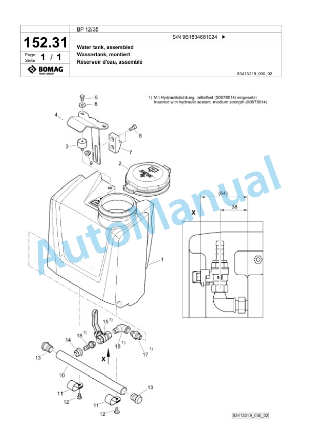 Bomag BP 12-35 Vibratory Plate Compactor Spare Parts Catalogue 00827093 5 Bomag BP 12-35 Vibratory Plate Compactor Spare Parts Catalogue 00827093-5