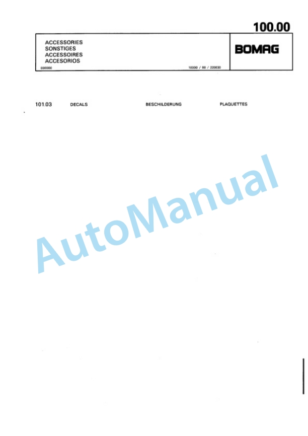 Bomag BP 15-45 D-2 Vibratory Plate Compactor Spare Parts Catalogue 00816300 5 Bomag BP 15-45 D-2 Vibratory Plate Compactor Spare Parts Catalogue 00816300-5