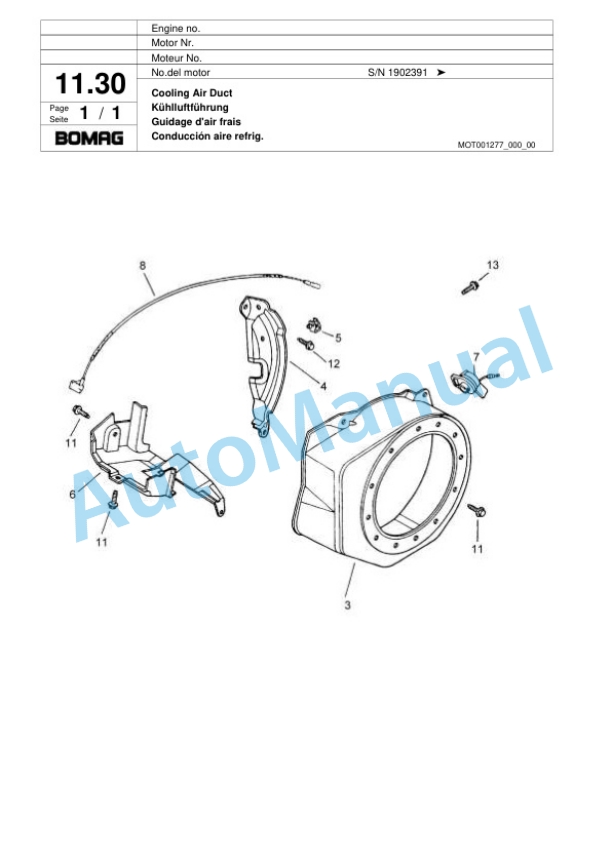 Bomag BP 18-45-2 Vibratory Plate Compactor Spare Parts Catalogue 00818603-2