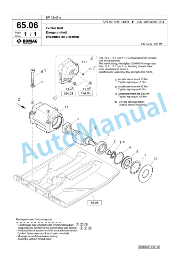 Bomag BP 18-45 e Vibratory Plate Compactor Spare Parts Catalogue 00826753 2 Bomag BP 18-45 e Vibratory Plate Compactor Spare Parts Catalogue 00826753-2