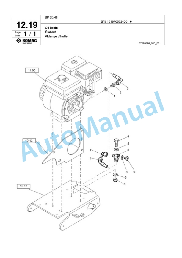 Bomag BP 20-48 Vibratory Plate Compactor Spare Parts Catalogue 00817421 2 Bomag BP 20-48 Vibratory Plate Compactor Spare Parts Catalogue 00817421-2