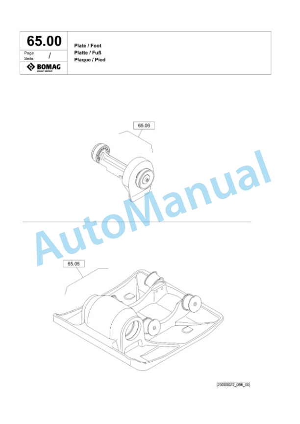 Bomag BP 20-50 D Vibratory Plate Compactor Spare Parts Catalogue 00825687 3 Bomag BP 20-50 D Vibratory Plate Compactor Spare Parts Catalogue 00825687-3