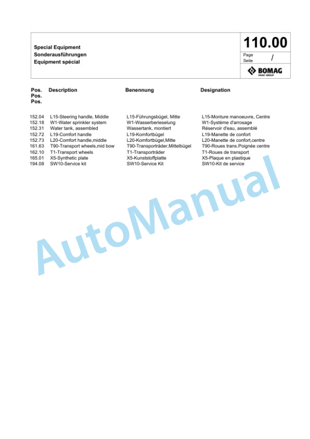 Bomag BP 20-50 D Vibratory Plate Compactor Spare Parts Catalogue 00825687 5 Bomag BP 20-50 D Vibratory Plate Compactor Spare Parts Catalogue 00825687-5