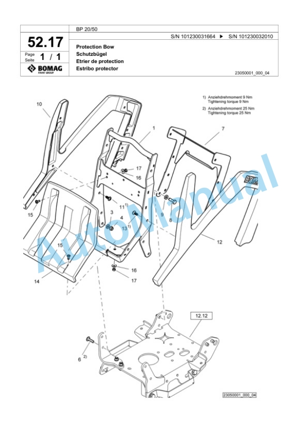 Bomag BP 20-50 Vibratory Plate Compactor Spare Parts Catalogue 00818641 2 Bomag BP 20-50 Vibratory Plate Compactor Spare Parts Catalogue 00818641-2