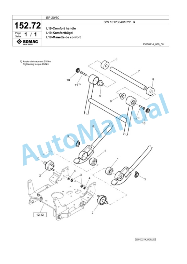 Bomag BP 20-50 Vibratory Plate Compactor Spare Parts Catalogue 00825685 5 Bomag BP 20-50 Vibratory Plate Compactor Spare Parts Catalogue 00825685-5