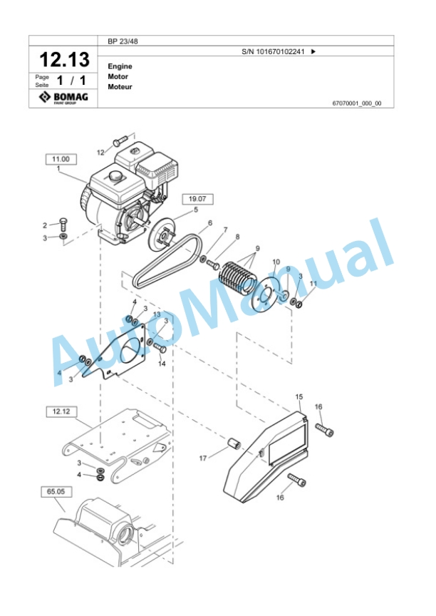 Bomag BP 23-48 Vibratory Plate Compactor Spare Parts Catalogue 00817423 2 Bomag BP 23-48 Vibratory Plate Compactor Spare Parts Catalogue 00817423-2