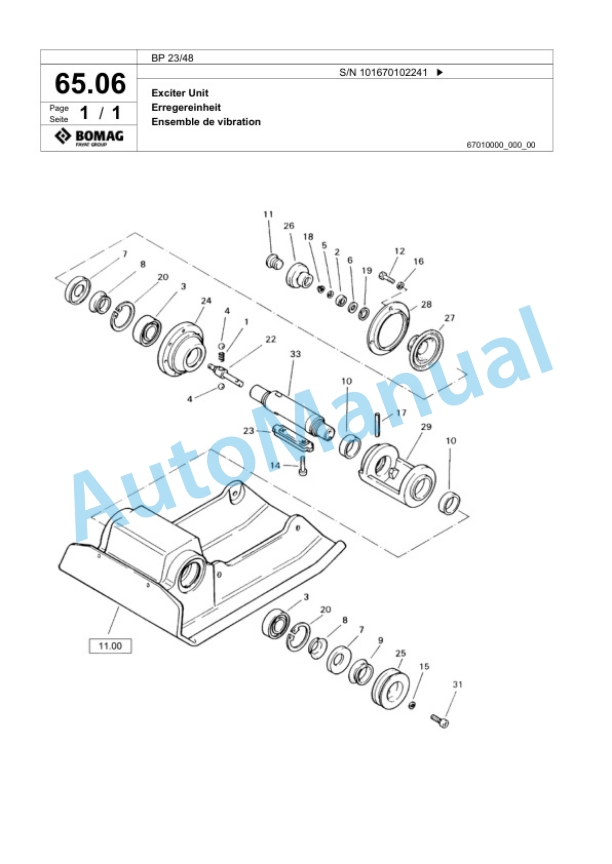 Bomag BP 23-48 Vibratory Plate Compactor Spare Parts Catalogue 00817423 4 Bomag BP 23-48 Vibratory Plate Compactor Spare Parts Catalogue 00817423-4