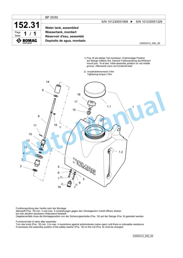 Bomag BP 25-50 Vibratory Plate Compactor Spare Parts Catalogue 00818647 5 Bomag BP 25-50 Vibratory Plate Compactor Spare Parts Catalogue 00818647-5