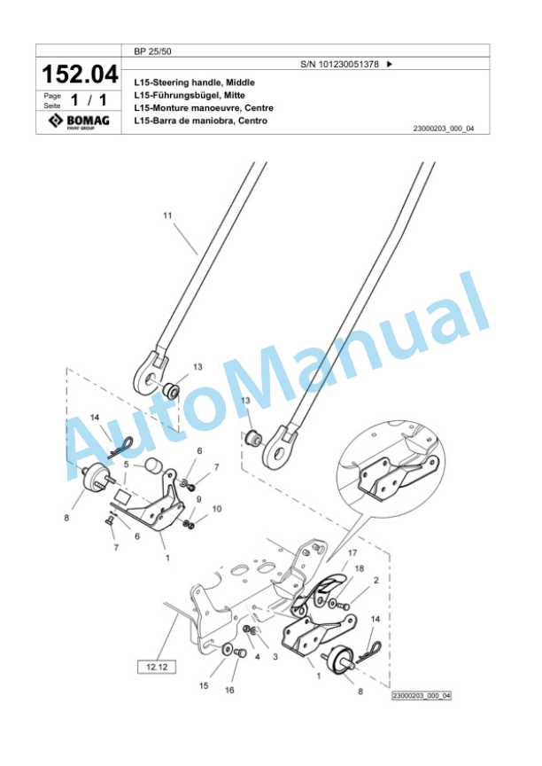 Bomag BP 25-50 Vibratory Plate Compactor Spare Parts Catalogue 00824071 5 Bomag BP 25-50 Vibratory Plate Compactor Spare Parts Catalogue 00824071-5