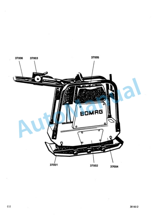 Bomag BP 30, BP 50 Vibratory Plate Compactor Spare Parts Catalogue 00813500 4 Bomag BP 30, BP 50 Vibratory Plate Compactor Spare Parts Catalogue 00813500-4