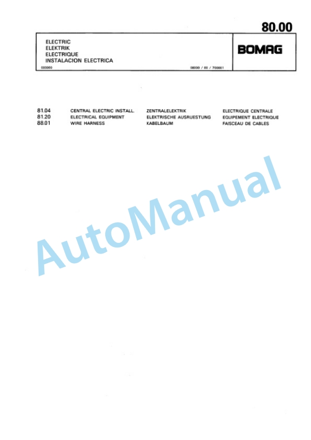 Bomag BPH 80-65 S Vibratory Plate Compactor Spare Parts Catalogue 00810123 4 Bomag BPH 80-65 S Vibratory Plate Compactor Spare Parts Catalogue 00810123-4
