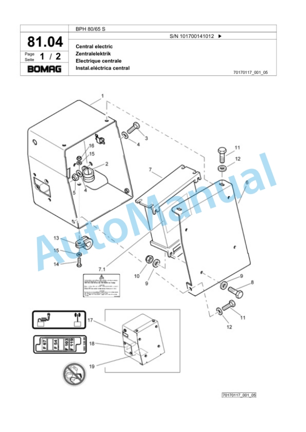 Bomag BPH 80-65 S Vibratory Plate Compactor Spare Parts Catalogue 00824255 3 Bomag BPH 80-65 S Vibratory Plate Compactor Spare Parts Catalogue 00824255-3